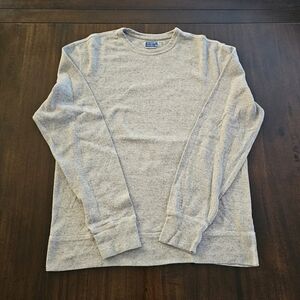 J. Crew Factory size medium twisted rib long sleeve shirt in heathered grey
